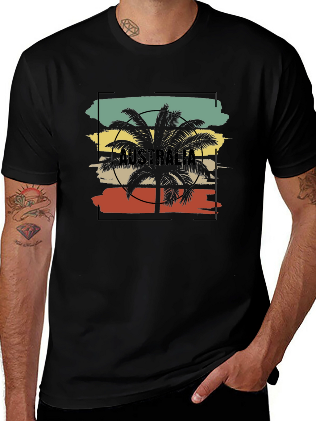 Australia Palm Tree Graphic T-Shirt