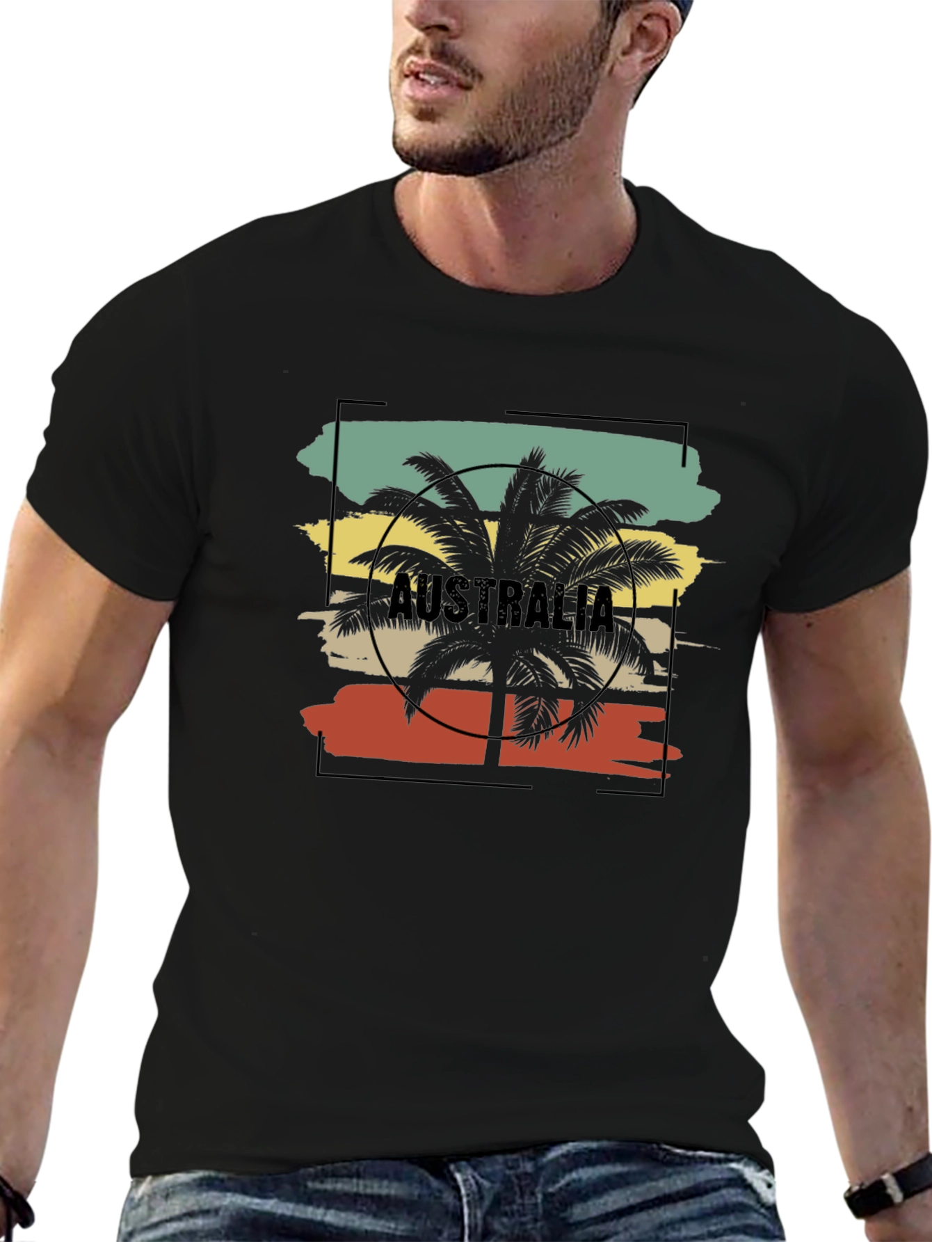 Australia Palm Tree Graphic T-Shirt