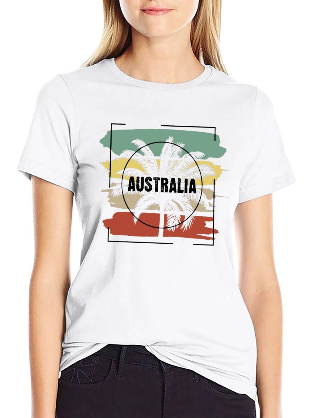 Australia Palm Tree Graphic T-Shirt