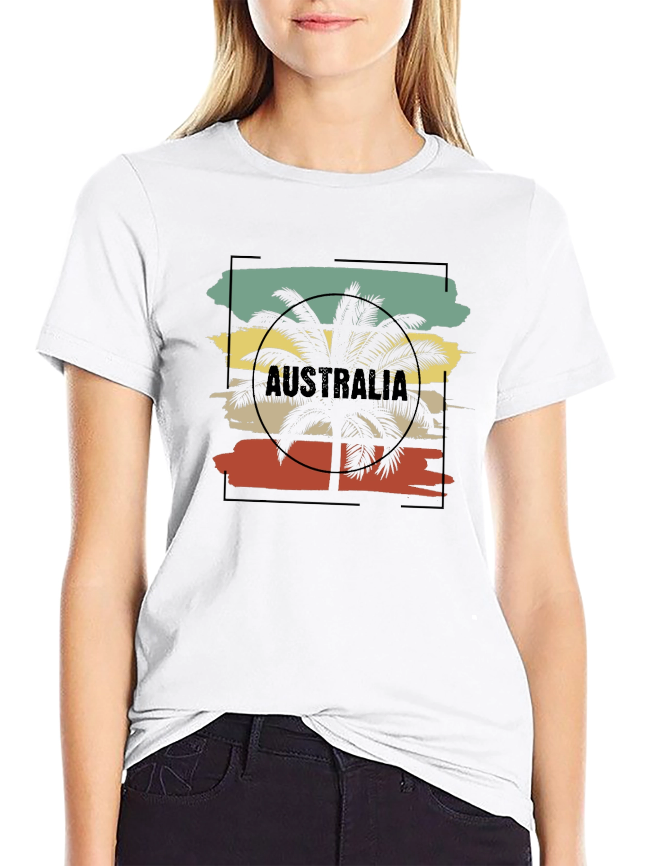 Australia Palm Tree Graphic T-Shirt