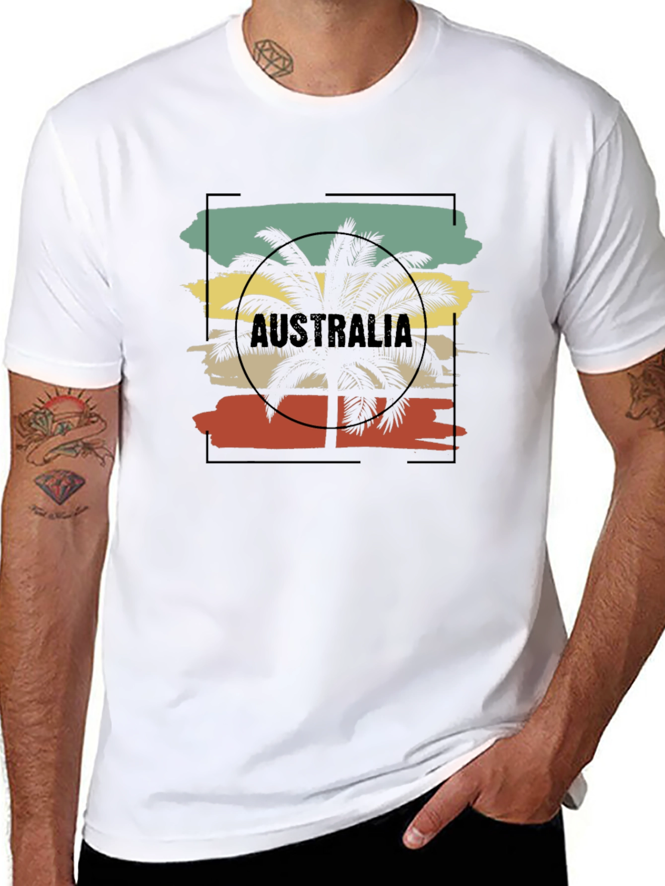 Australia Palm Tree Graphic T-Shirt