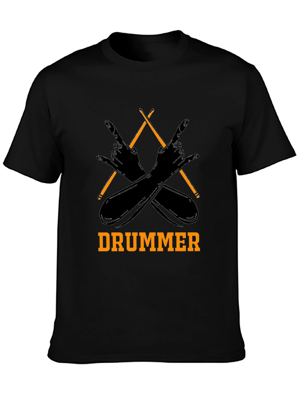 Drummer T-Shirt Rock and Roll Hand Symbol