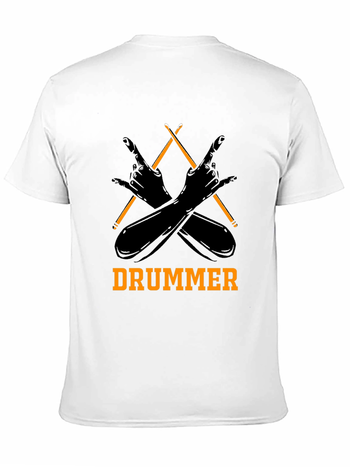 Drummer T-Shirt Rock and Roll Hand Symbol