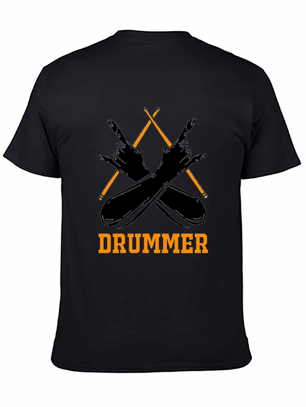 Drummer T-Shirt Rock and Roll Hand Symbol