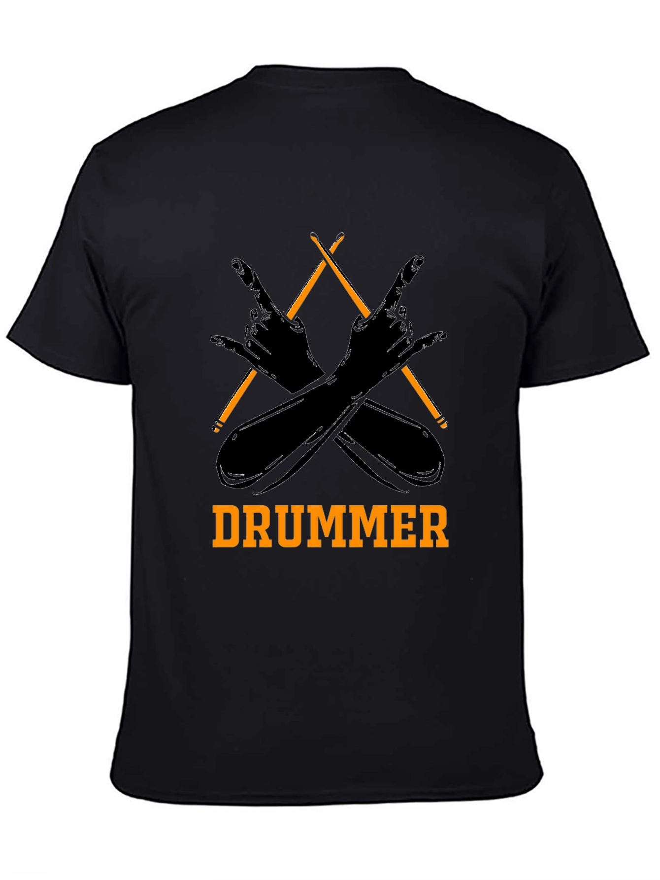 Drummer T-Shirt Rock and Roll Hand Symbol