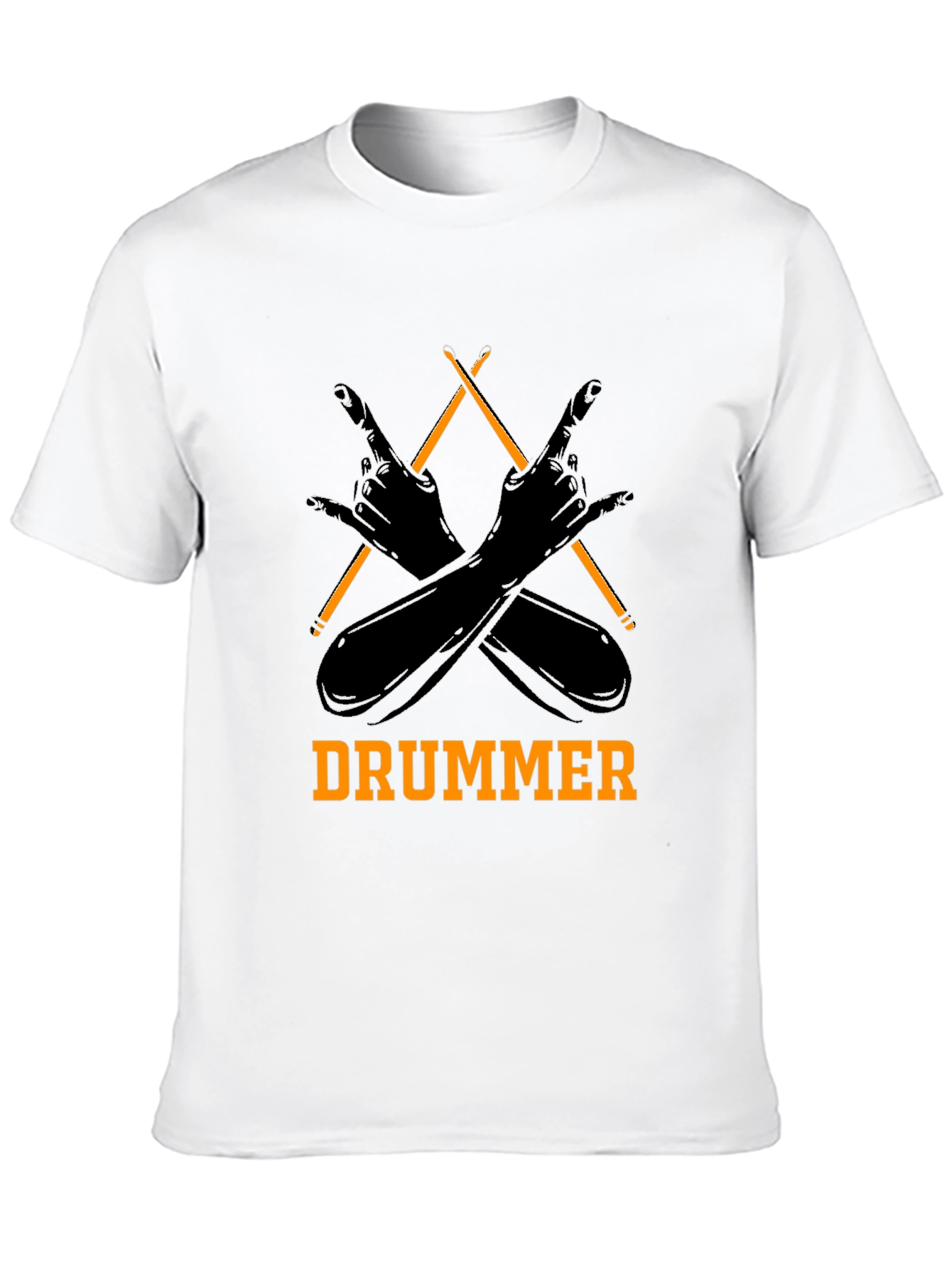 Drummer T-Shirt Rock and Roll Hand Symbol