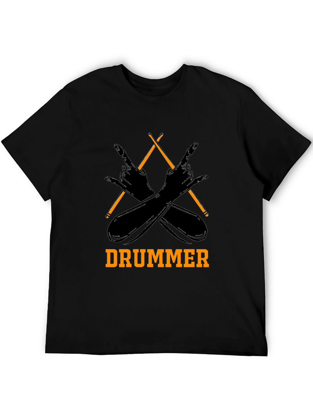 Drummer T-Shirt Rock and Roll Hand Symbol