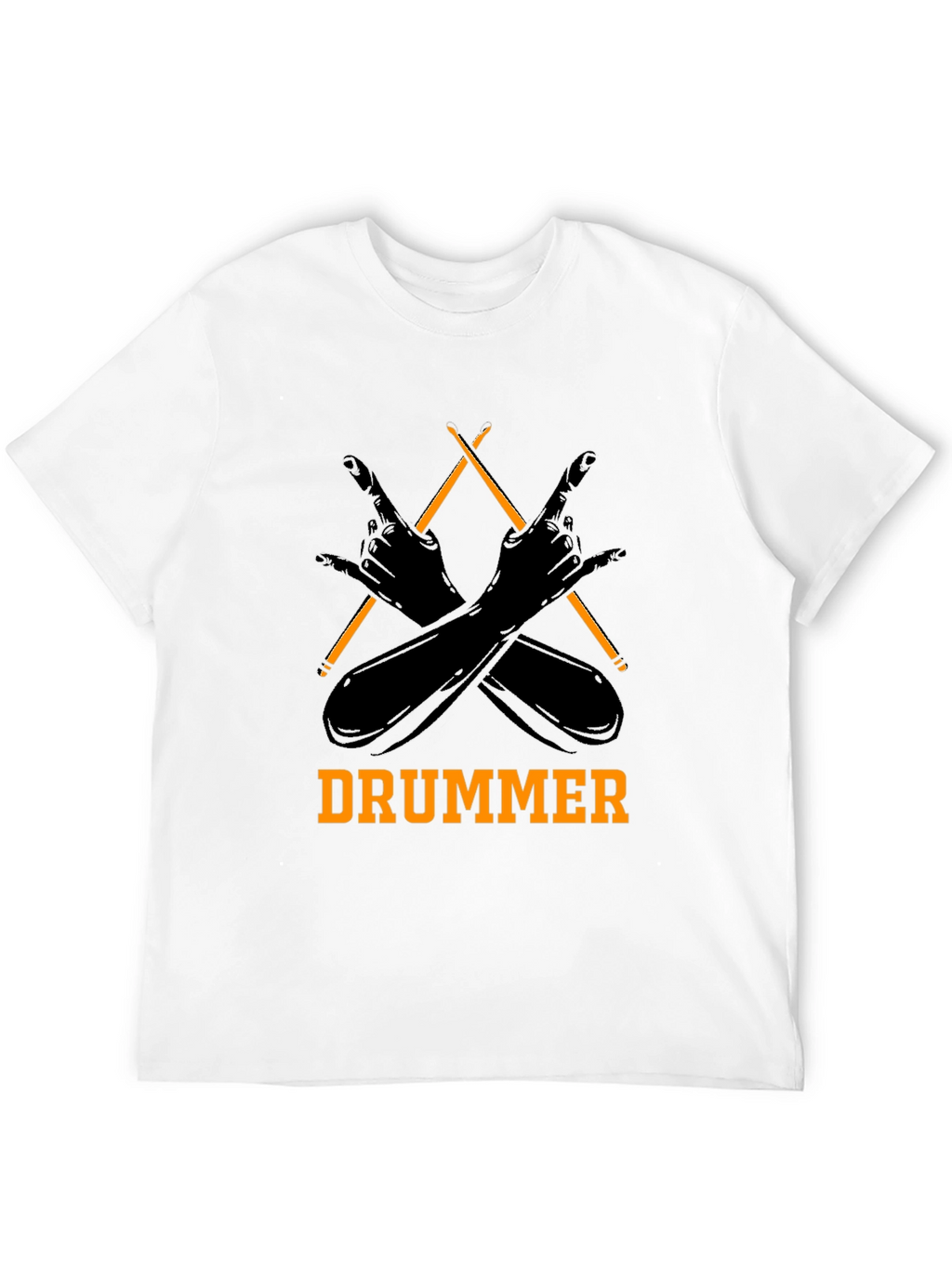 Drummer T-Shirt Rock and Roll Hand Symbol