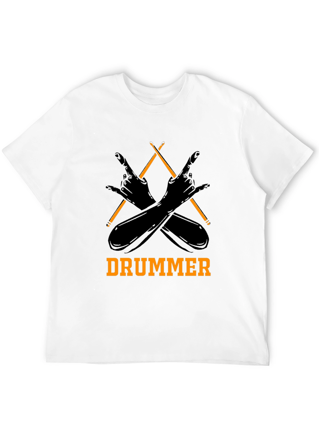 Drummer T-Shirt Rock and Roll Hand Symbol