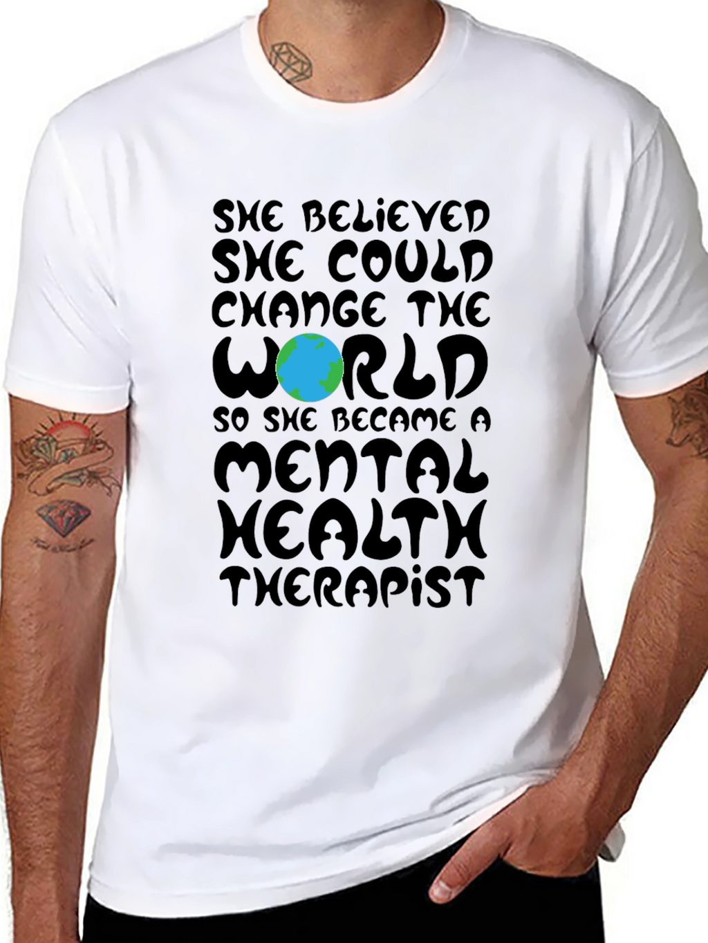 Mental Health Therapist T-Shirt: Change the World Tee