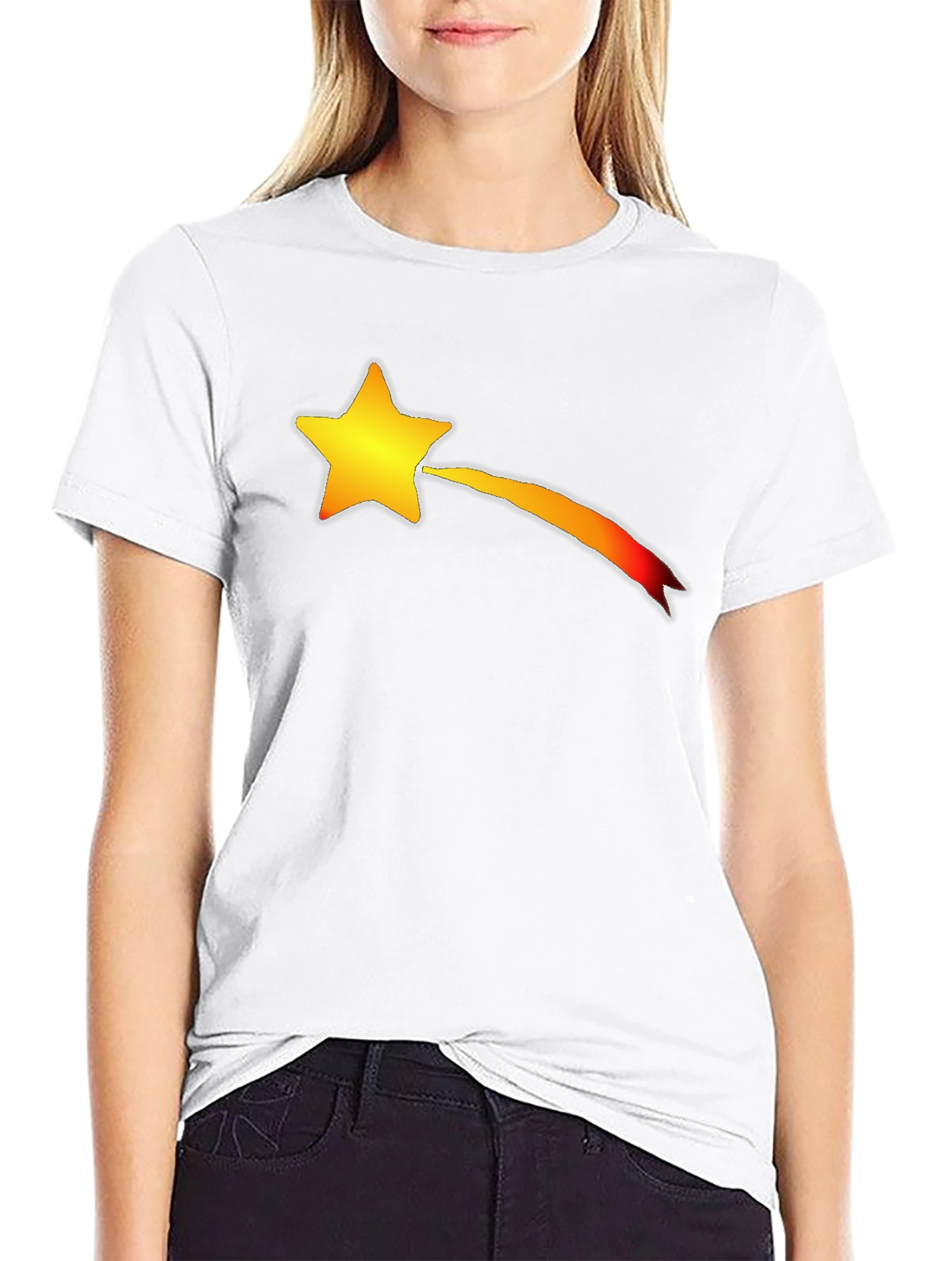 Shooting Star Graphic T-Shirt - Black