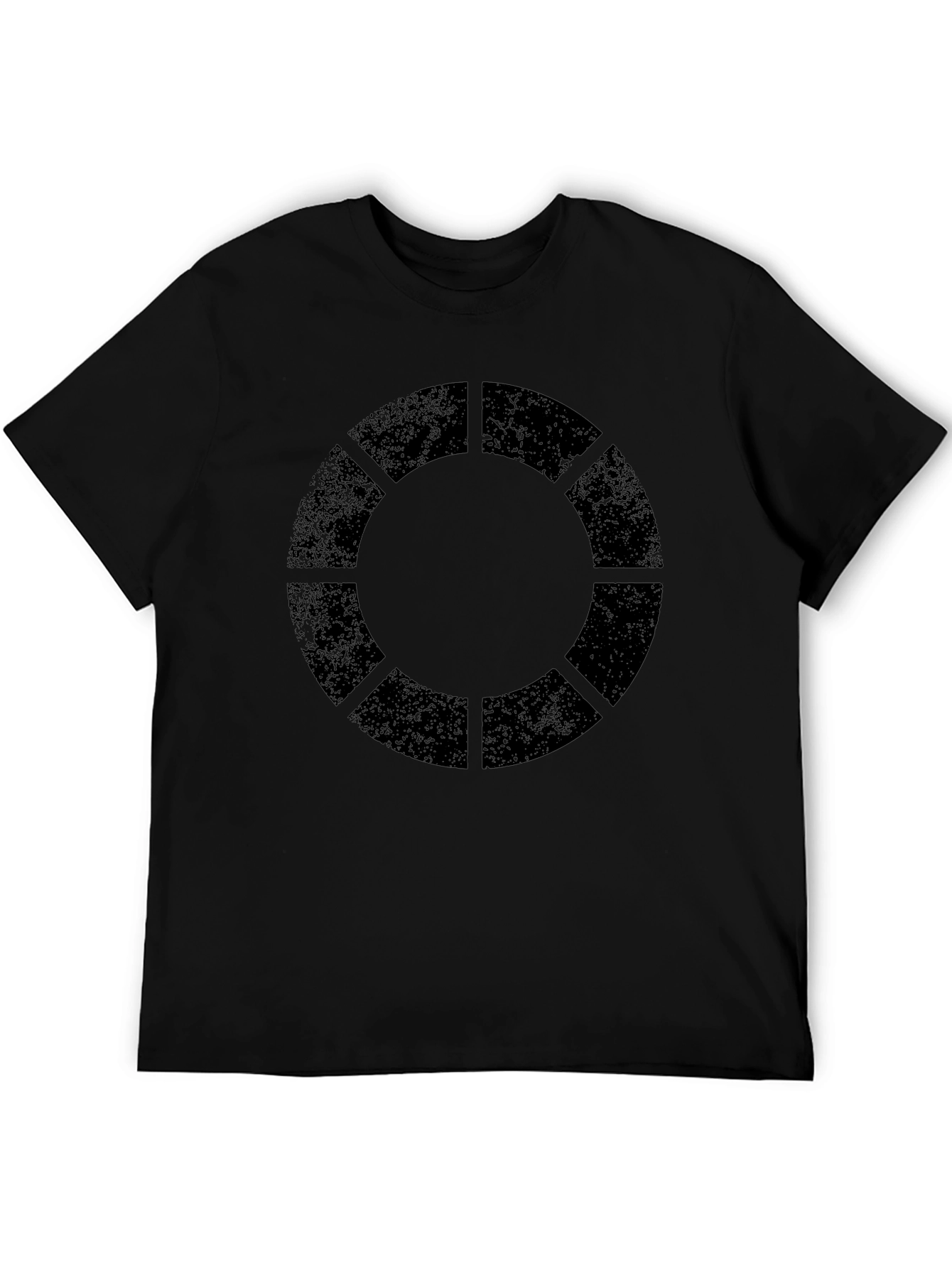 Geometric Circle Graphic Black T-Shirt