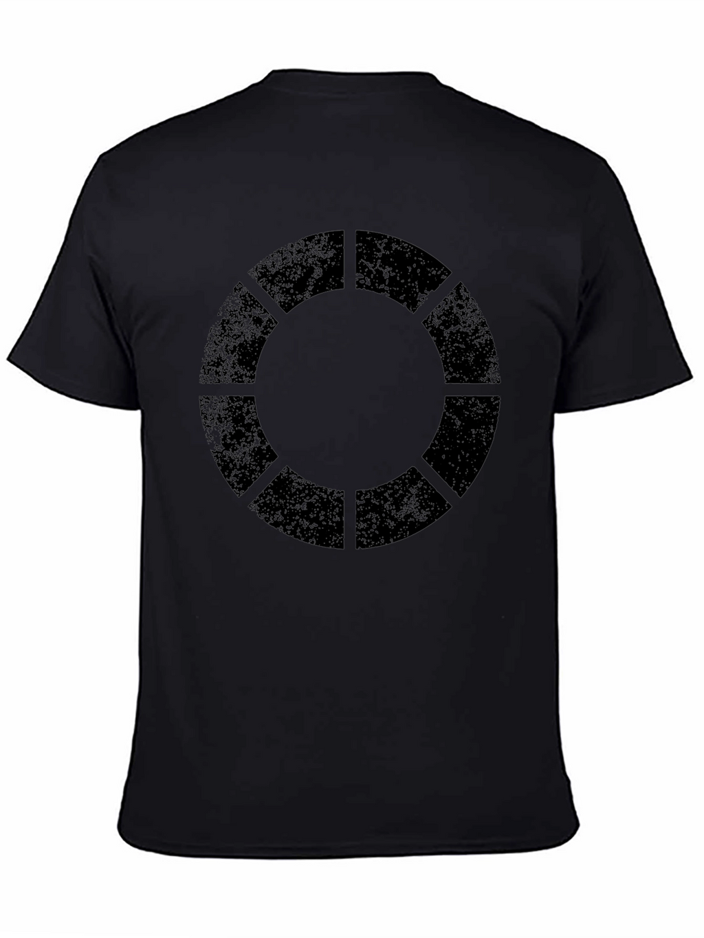 Geometric Circle Graphic Black T-Shirt