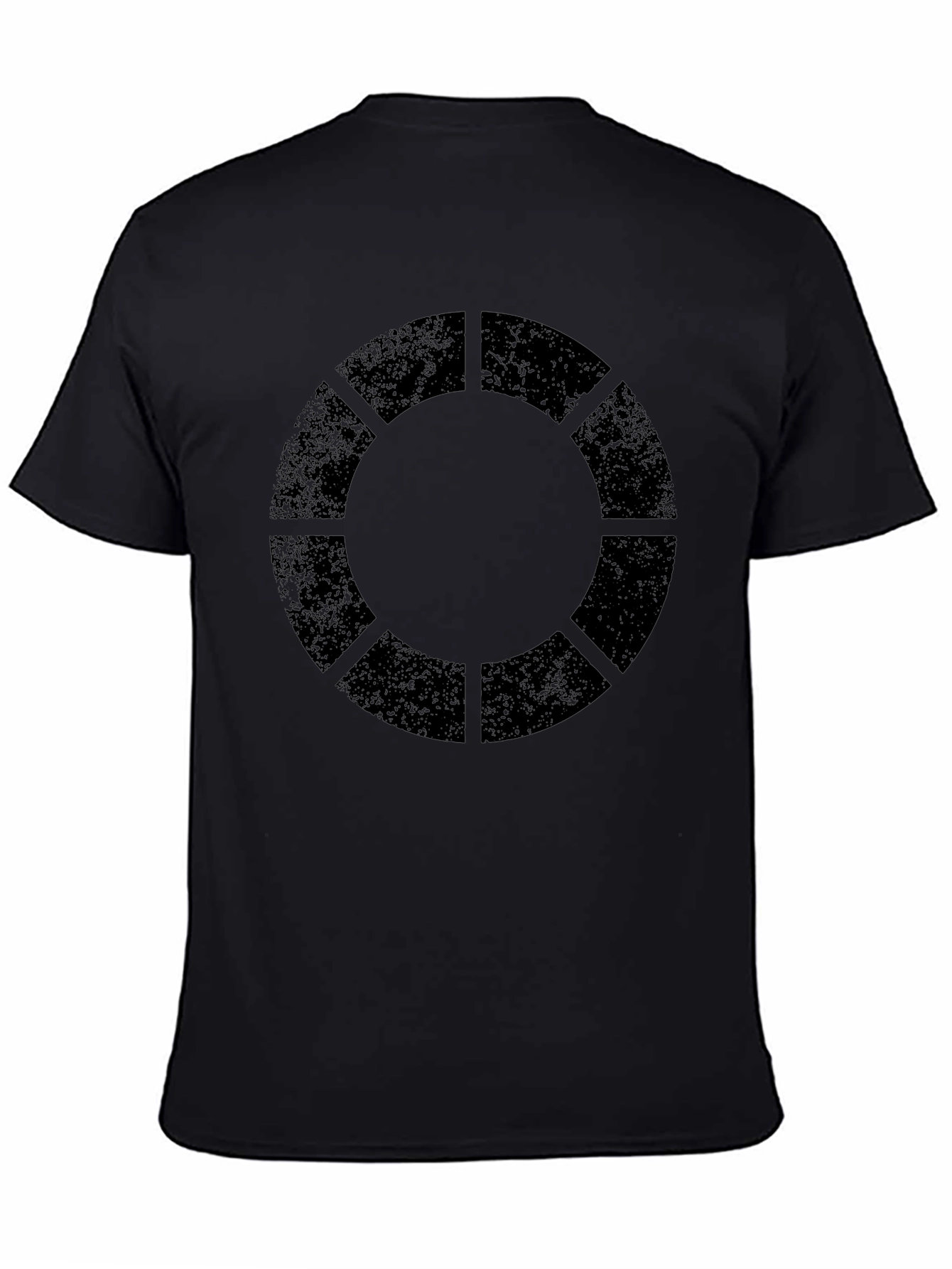 Geometric Circle Graphic Black T-Shirt