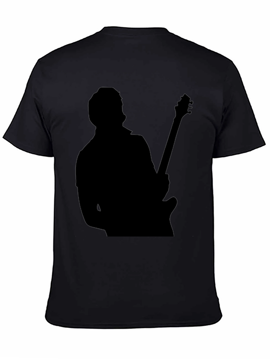 Guitar Player Silhouette Black T-Shirt