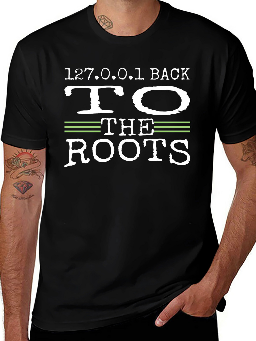 127.0.0.1 Back to the Roots Black T-Shirt
