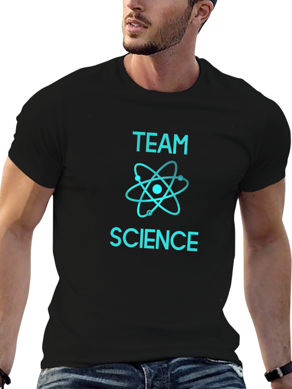 Team Science Graphic Tee - Cool Black T-Shirt