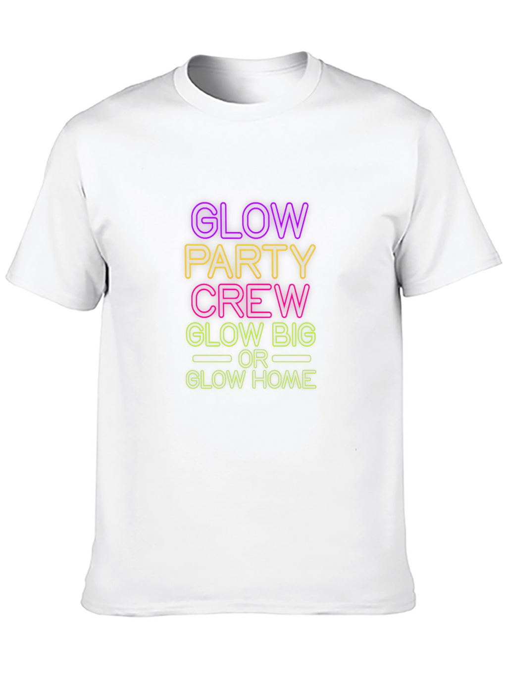 Glow Party Crew Black T-Shirt