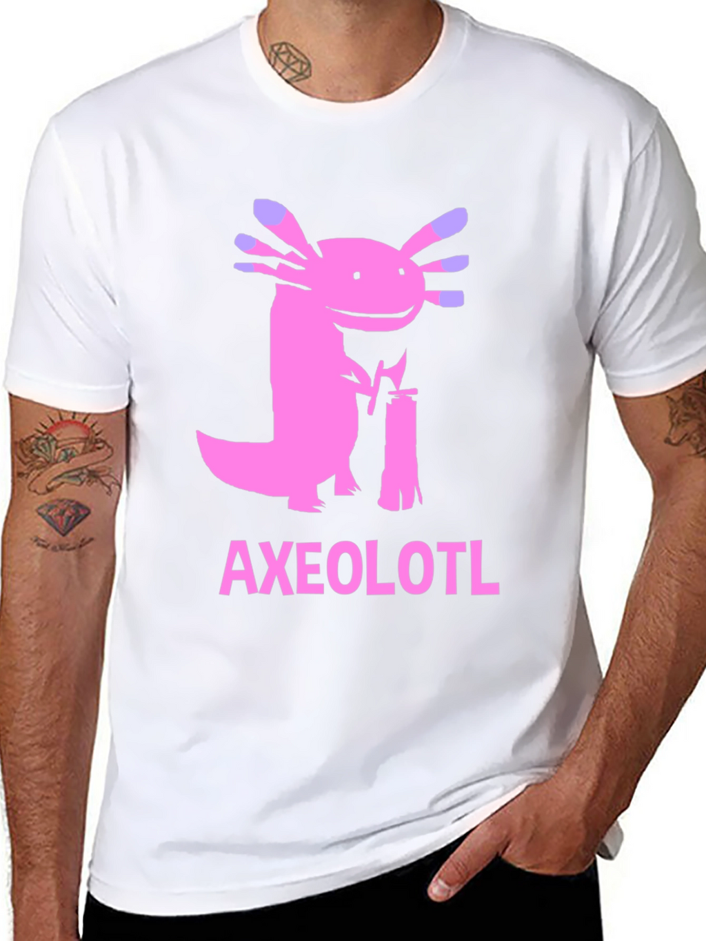 Axolotl Lumberjack T-Shirt - Funny Graphic Tee