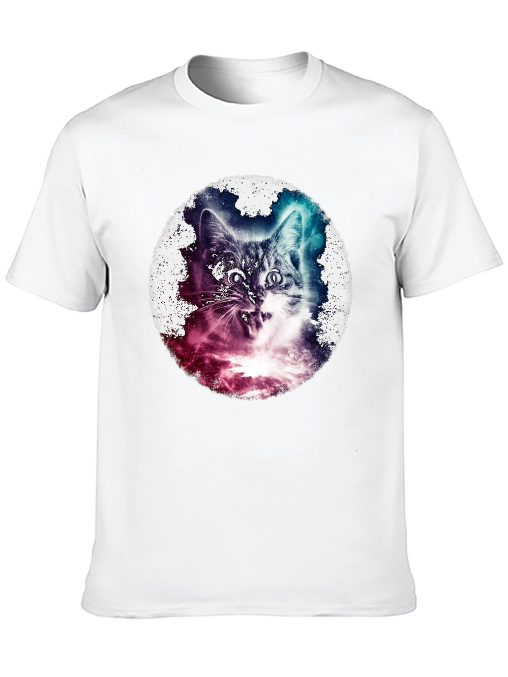 Cosmic Cat T-Shirt - Galaxy Feline Tee
