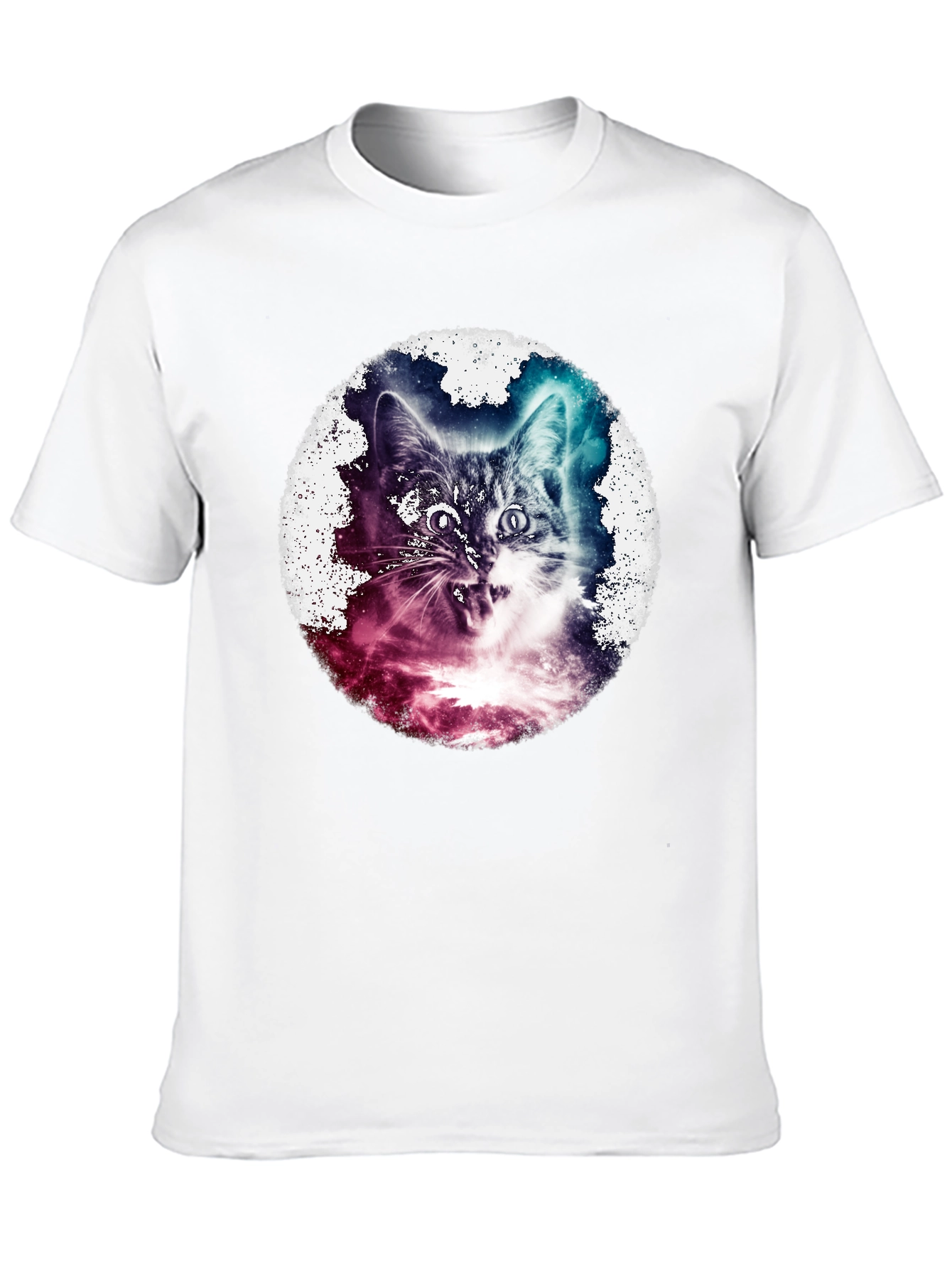 Cosmic Cat T-Shirt - Galaxy Feline Tee