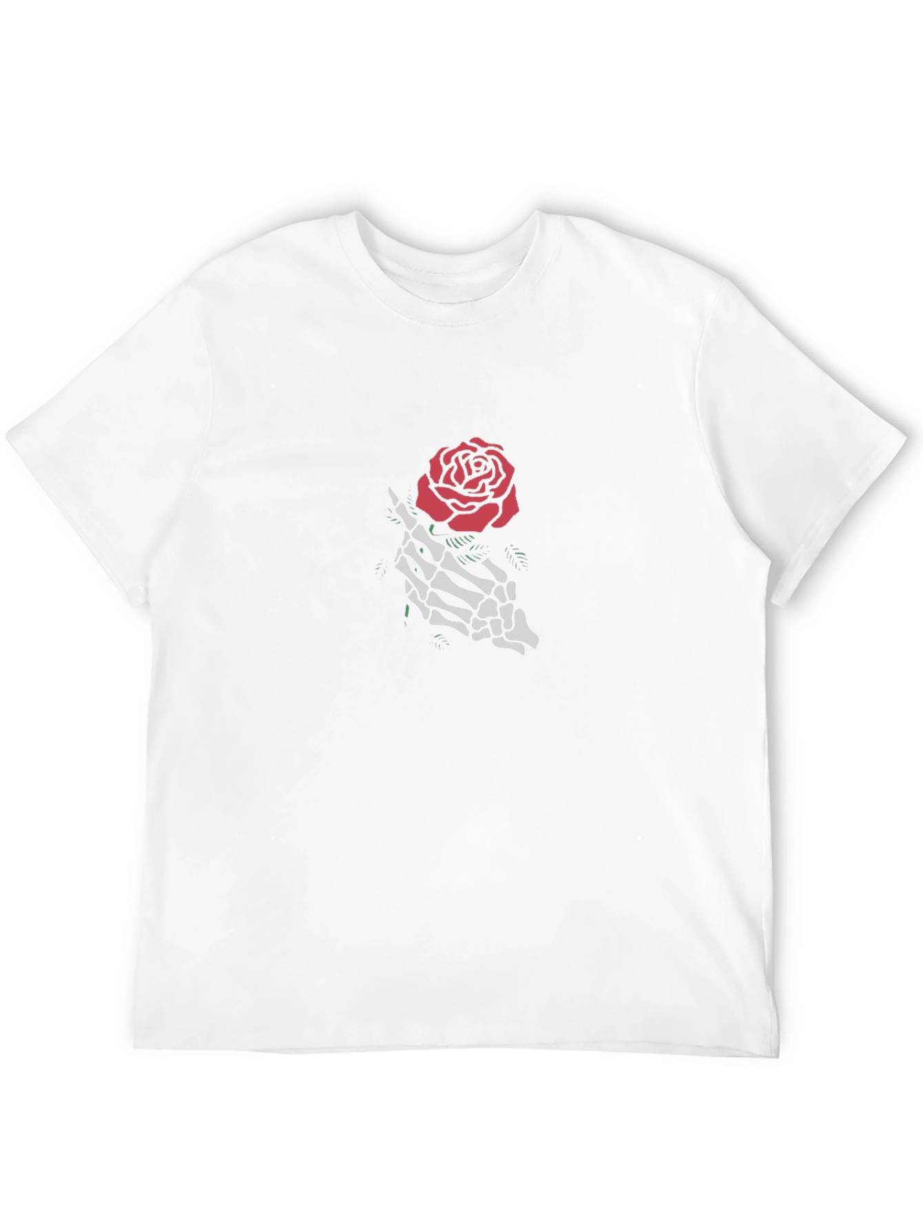 Skeleton Rose Graphic Tee - Black