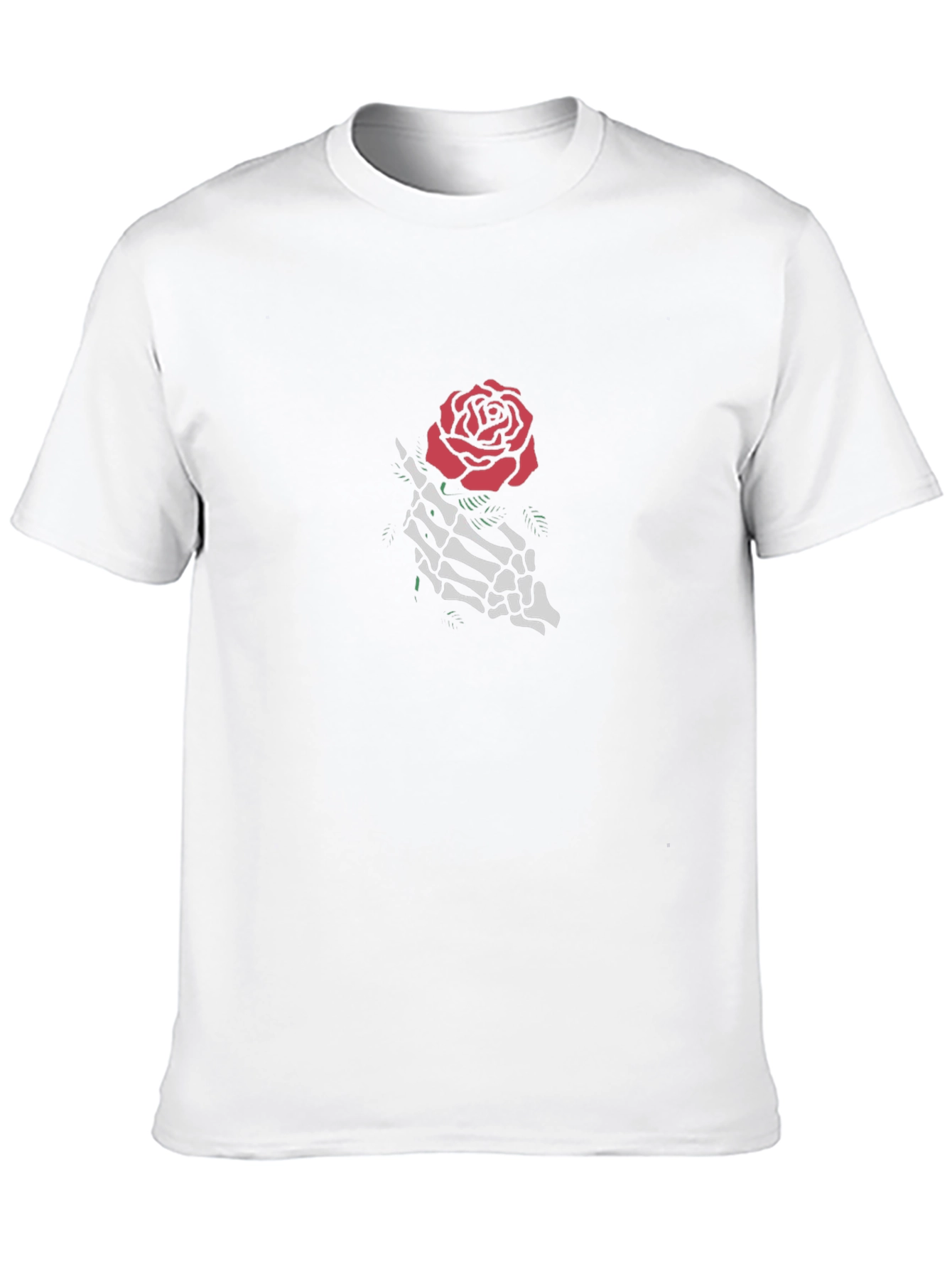 Skeleton Rose Graphic Tee - Black