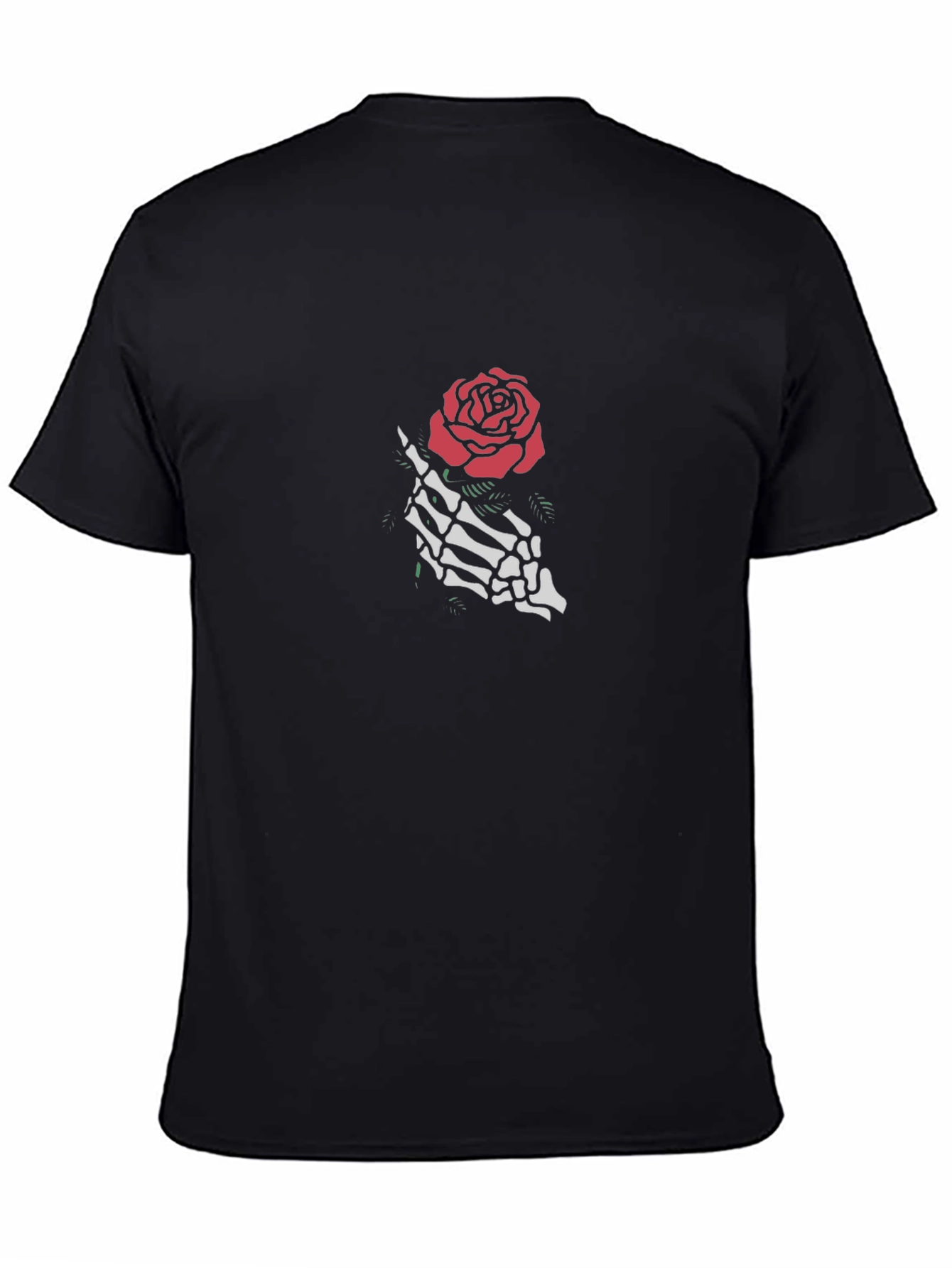 Skeleton Rose Graphic Tee - Black