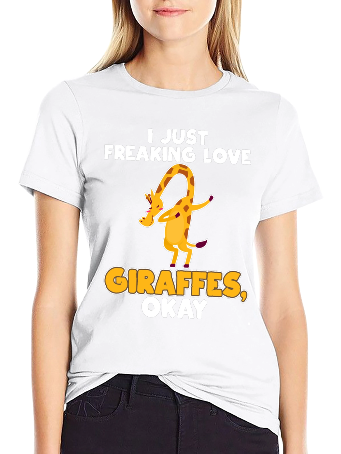 I Just Freaking Love Giraffes Okay! T-Shirt
