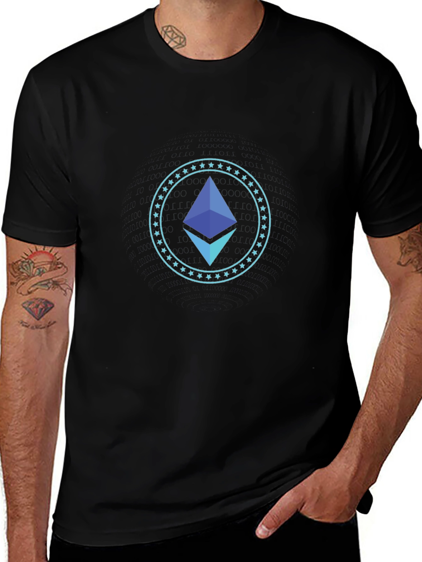 Ethereum Crypto Black T-Shirt - Stylish & Modern