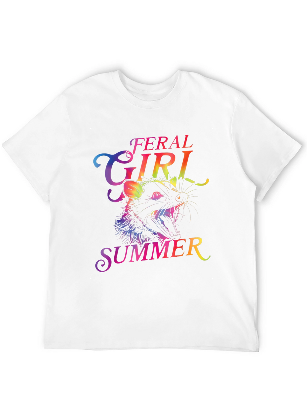 Feral Girl Summer Rainbow Graphic Tee