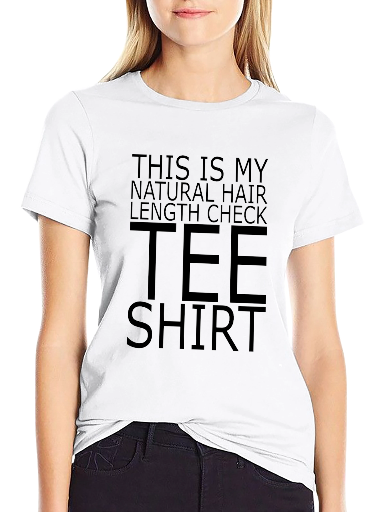Natural Hair Length Check Tee Shirt
