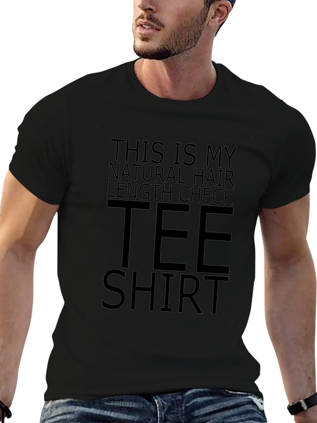 Natural Hair Length Check Tee Shirt
