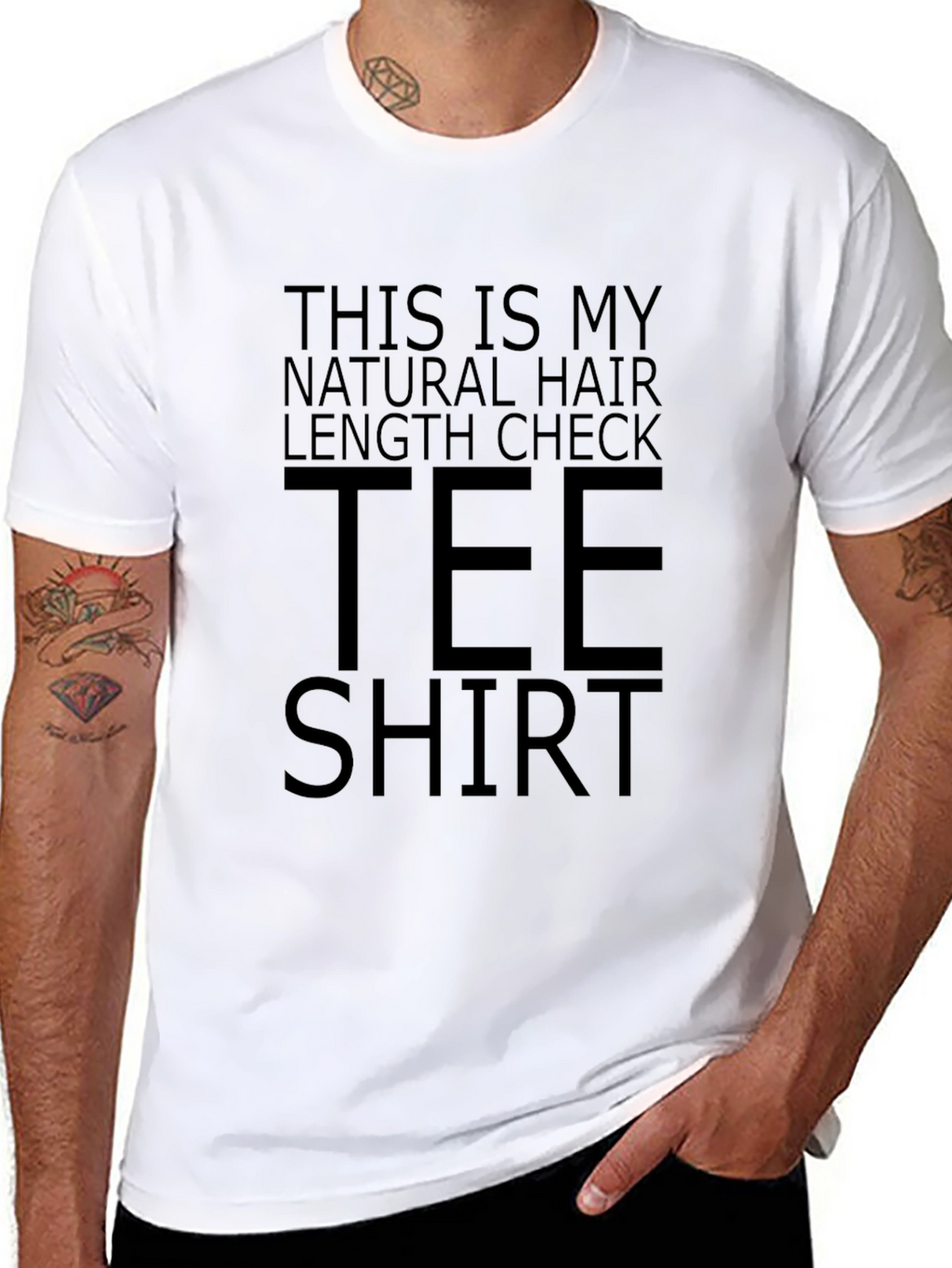 Natural Hair Length Check Tee Shirt
