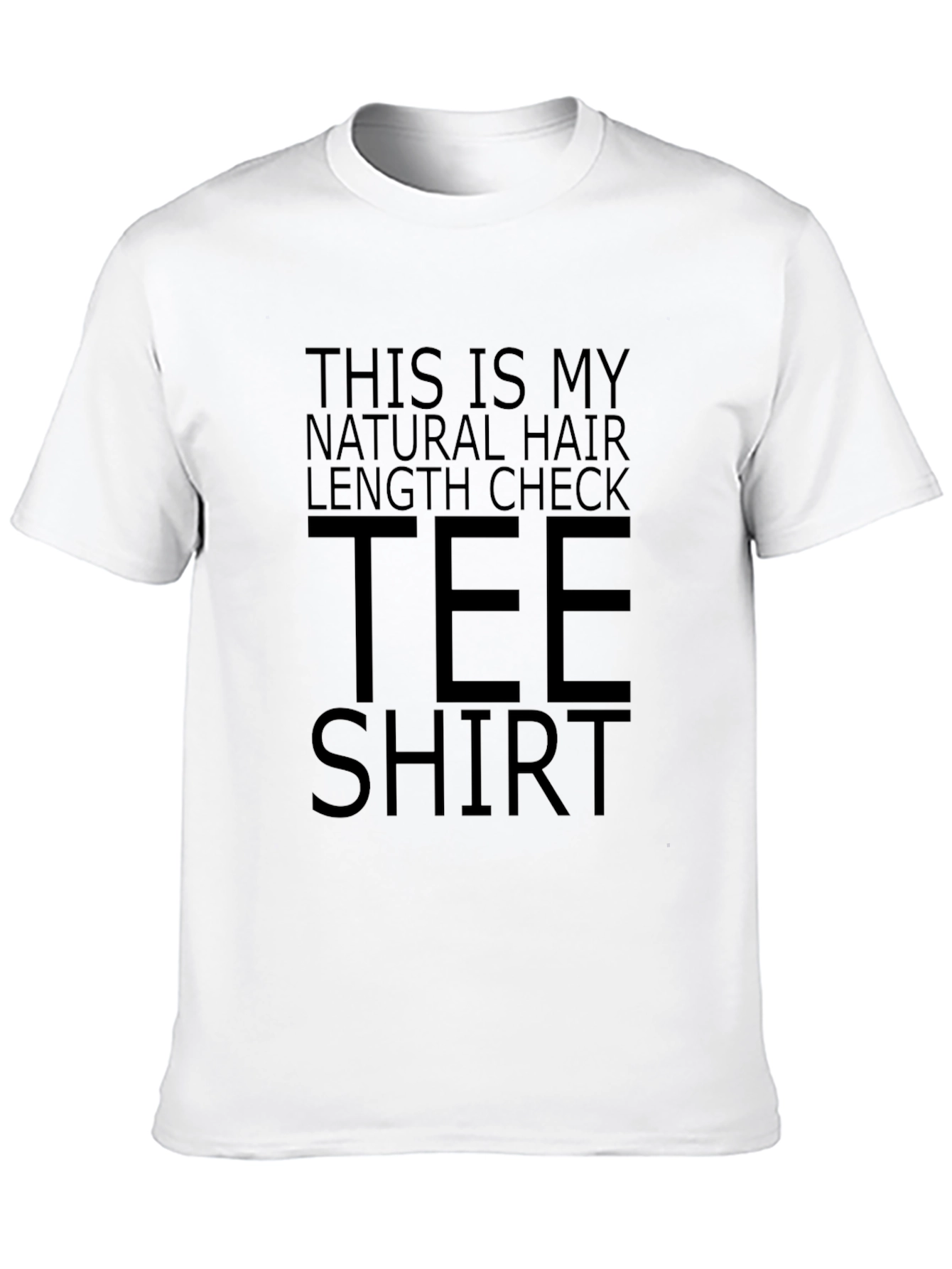 Natural Hair Length Check Tee Shirt