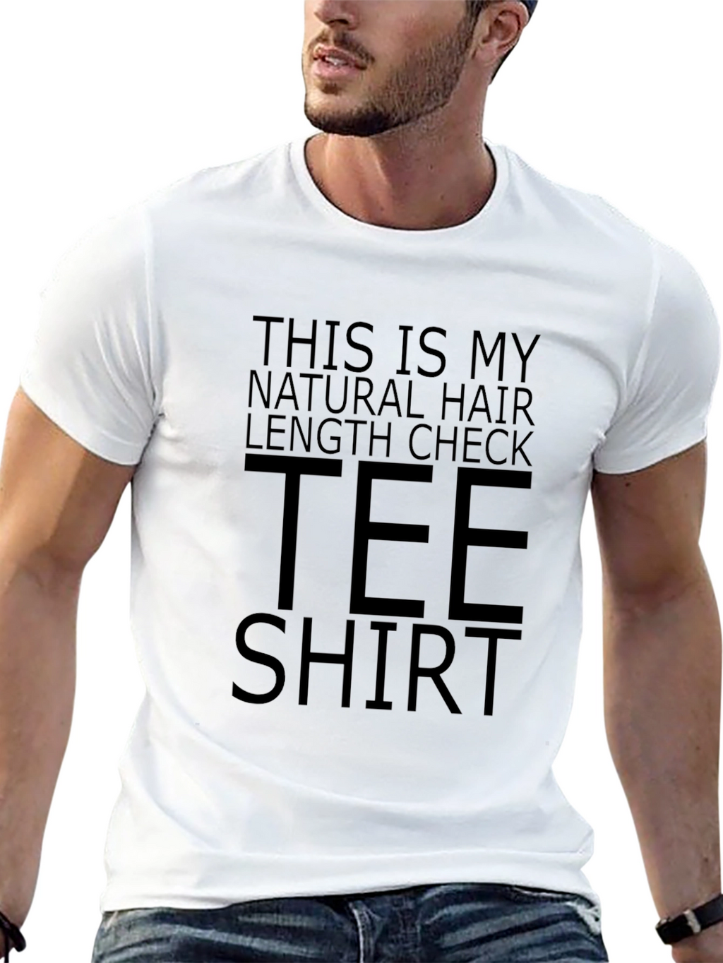 Natural Hair Length Check Tee Shirt