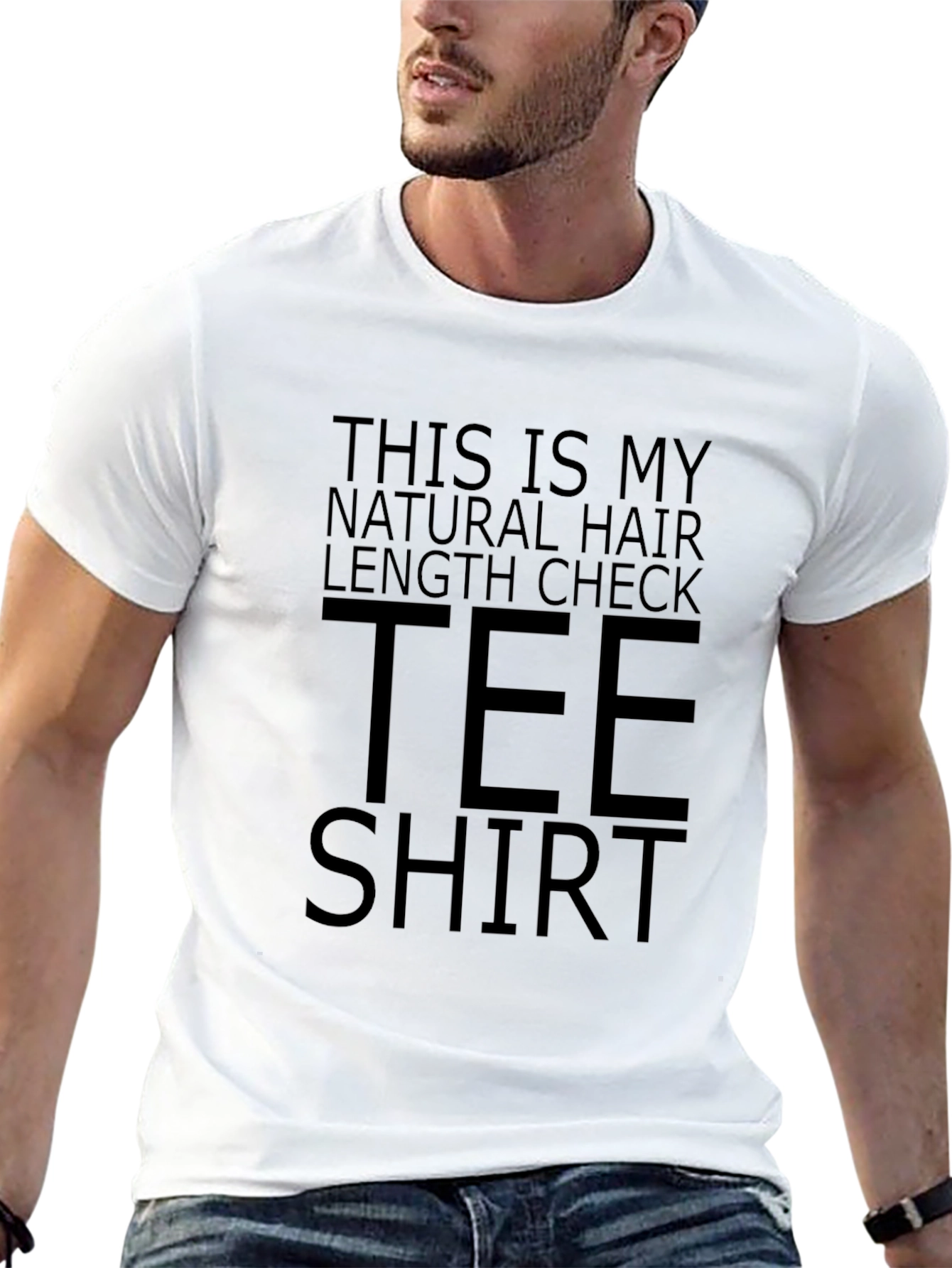 Natural Hair Length Check Tee Shirt