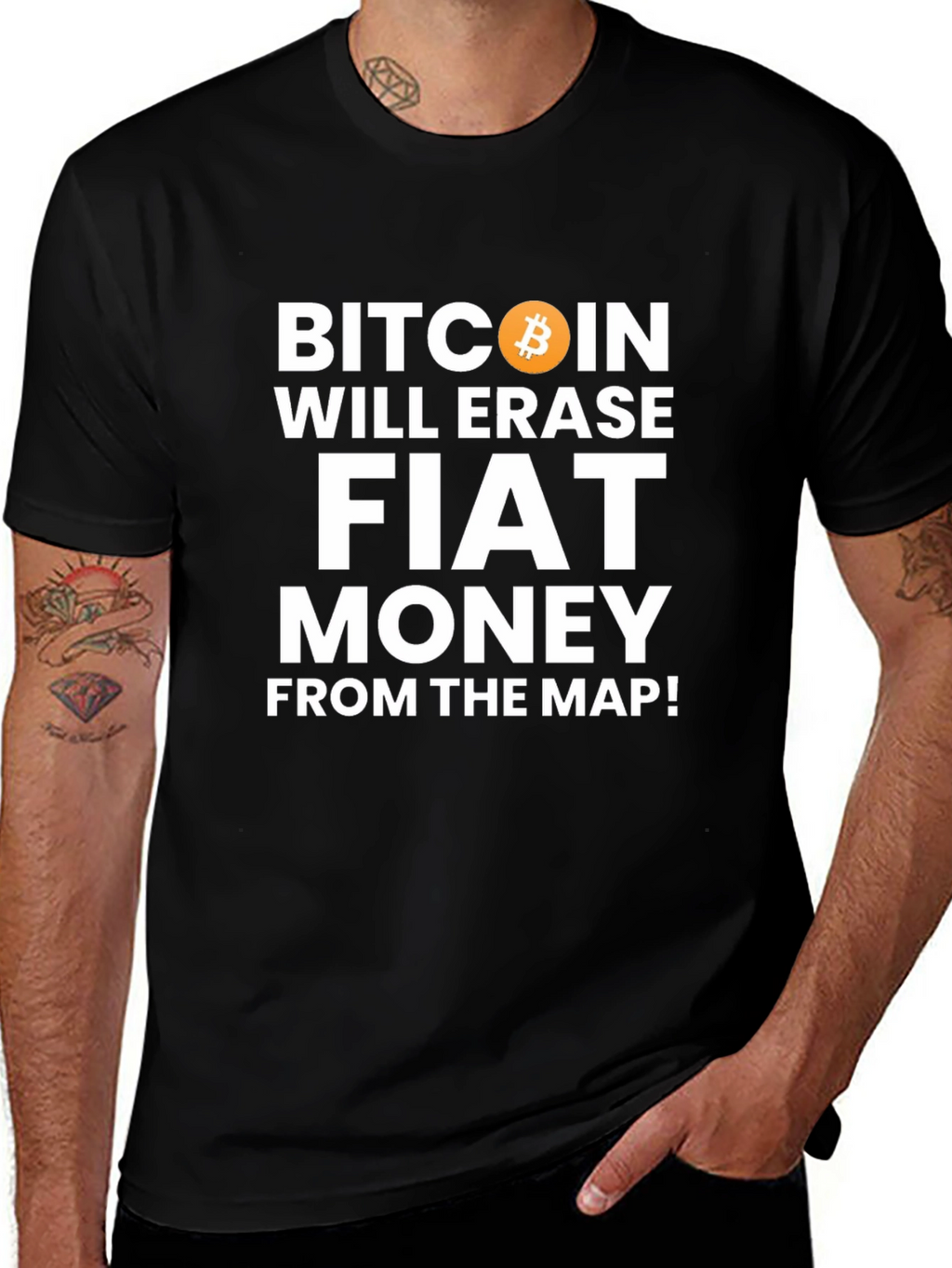 Bitcoin Will Erase Fiat Money T-Shirt Crypto Tee