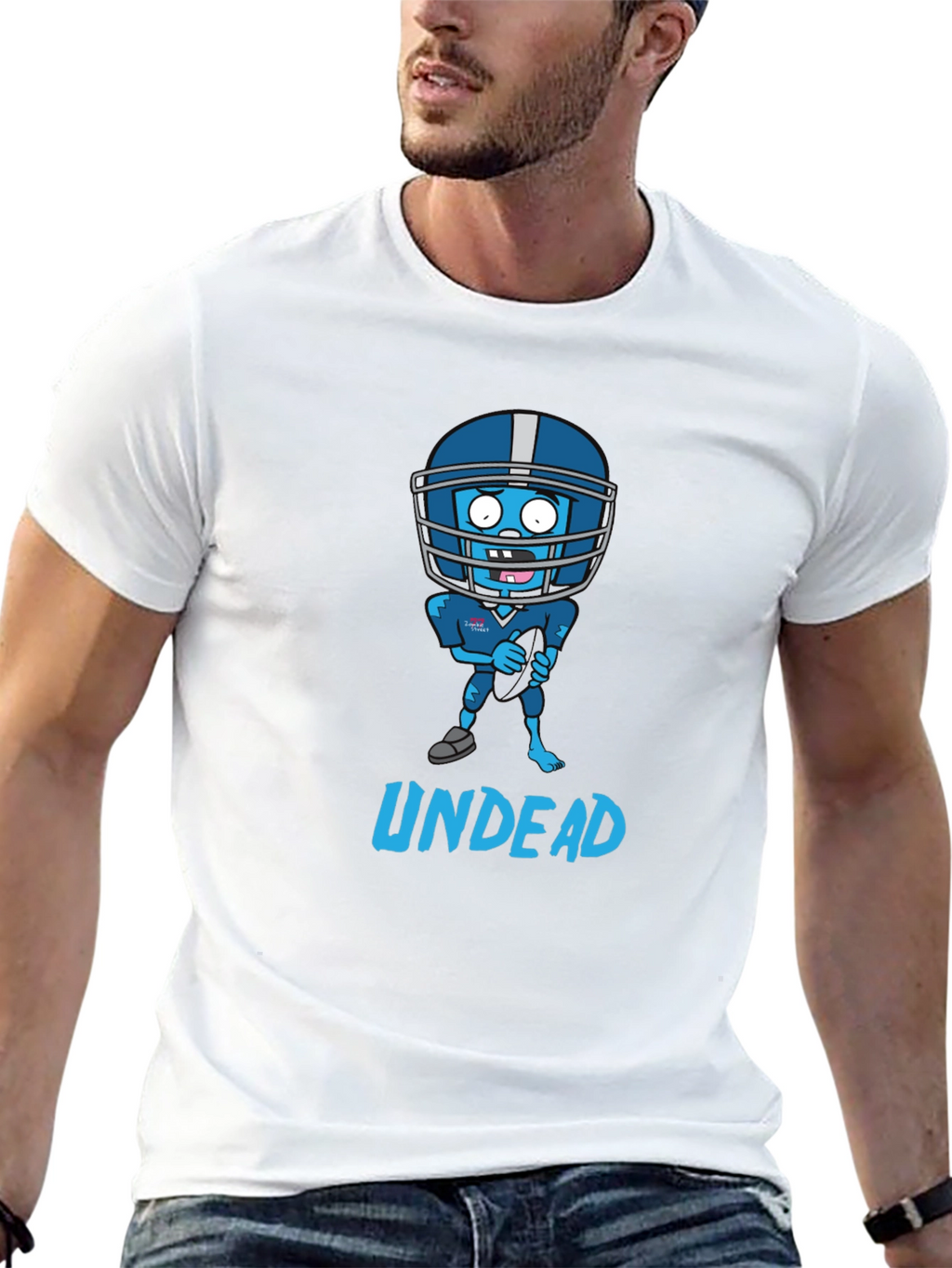 Zombie Football T-Shirt - Undead Athlete Design