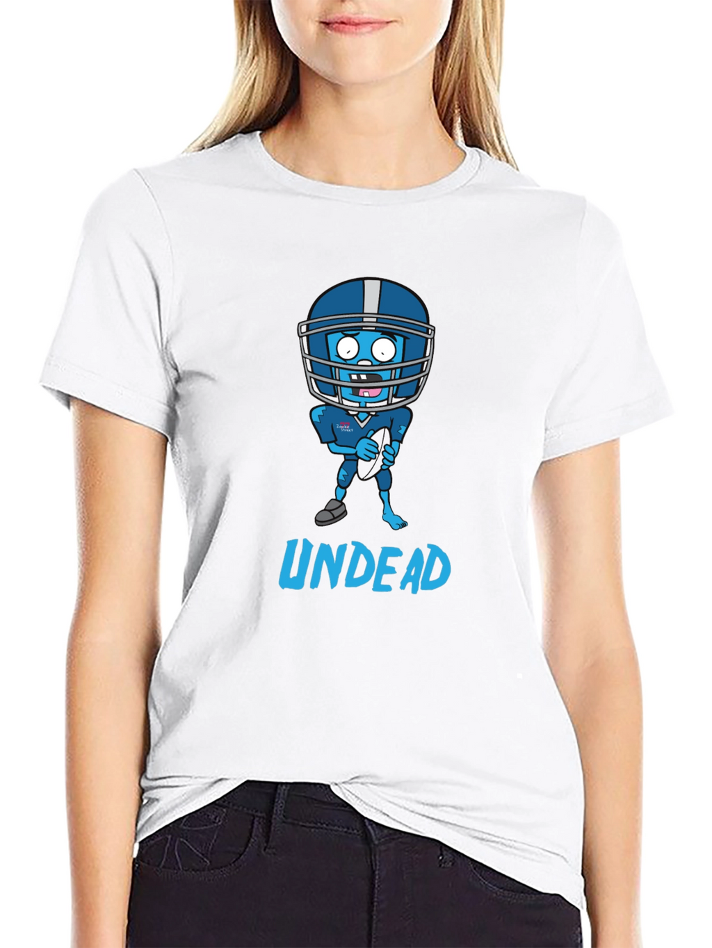 Zombie Football T-Shirt - Undead Athlete Design