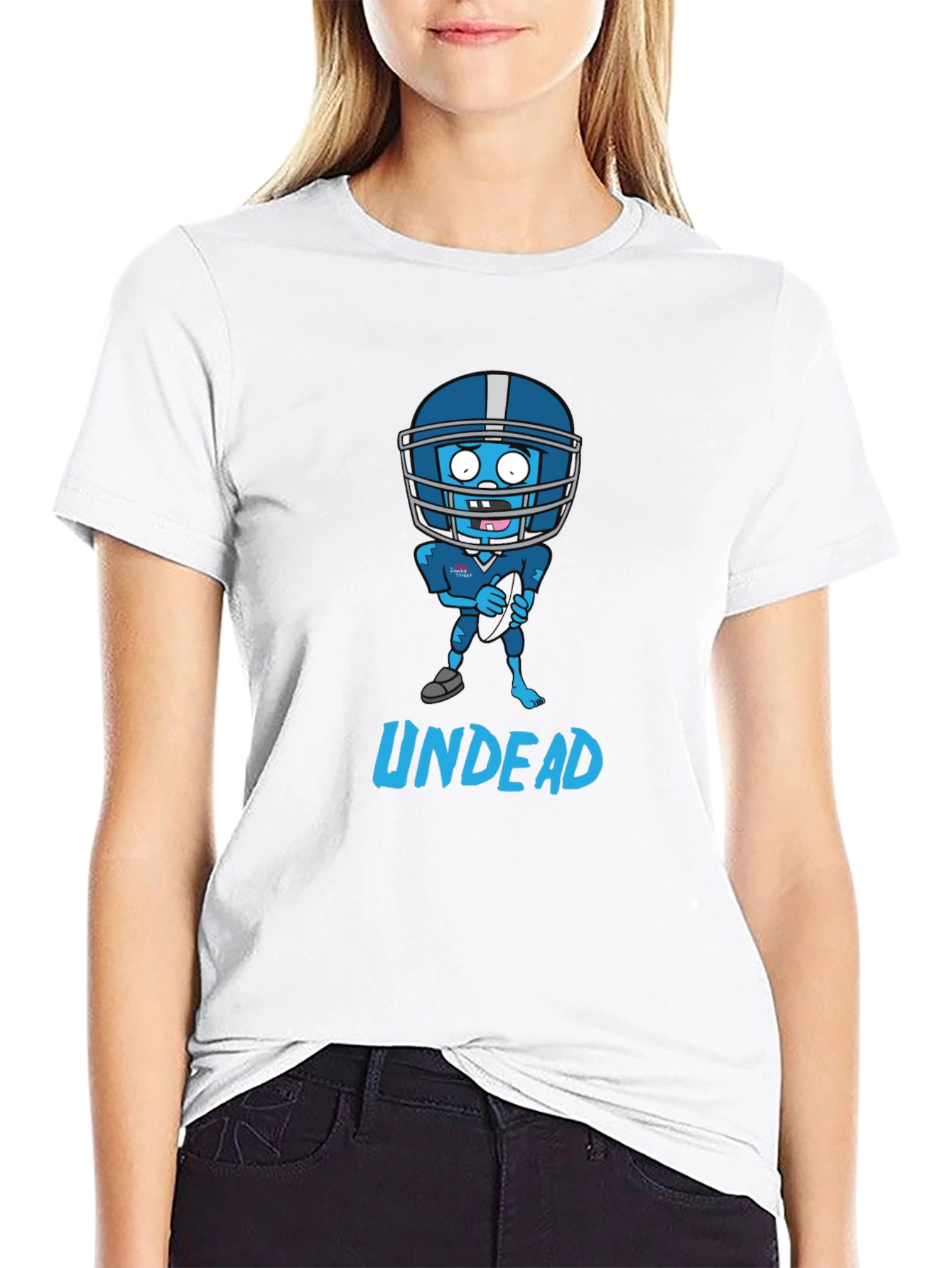 Zombie Football T-Shirt - Undead Athlete Design