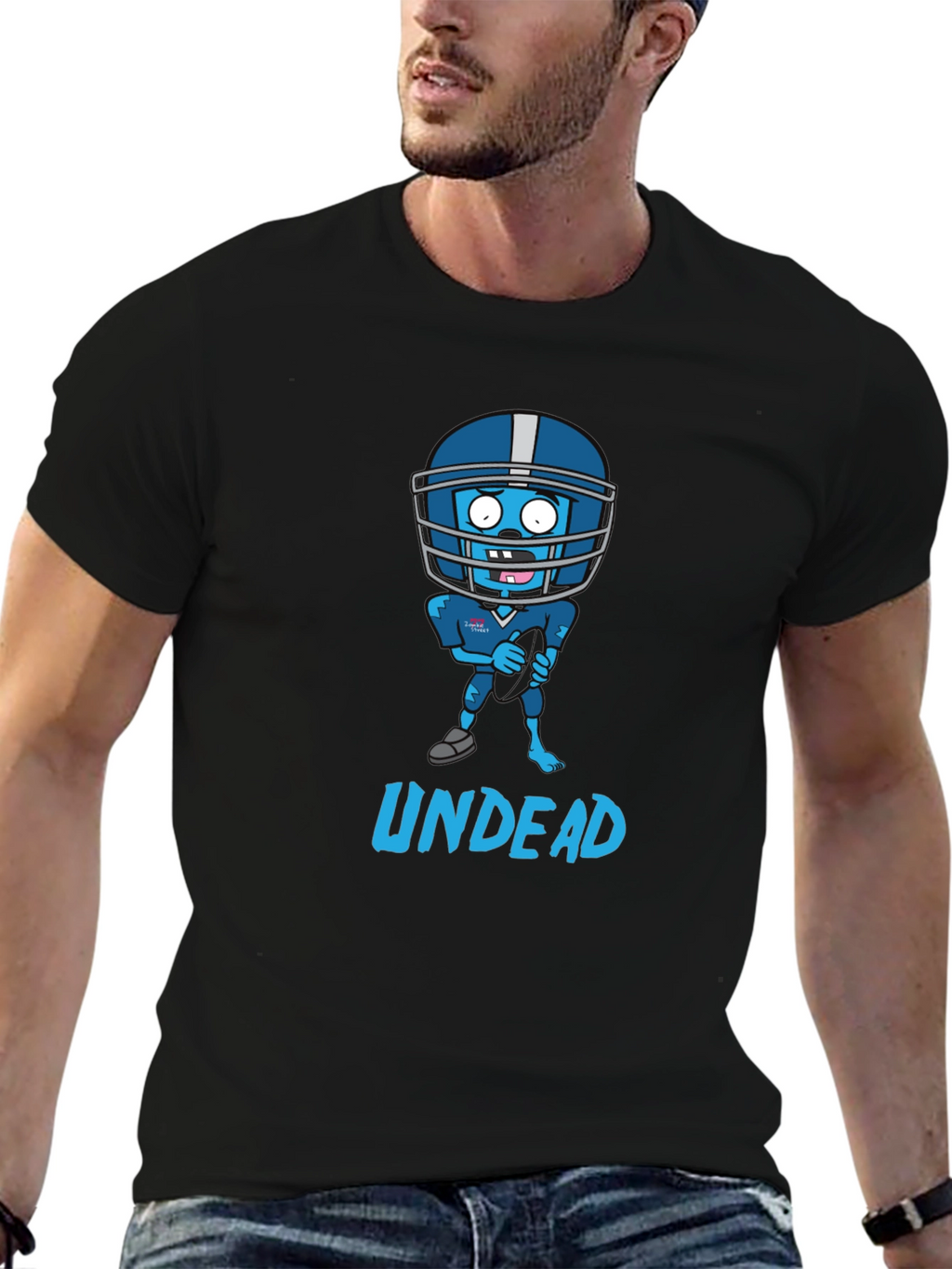 Zombie Football T-Shirt - Undead Athlete Design