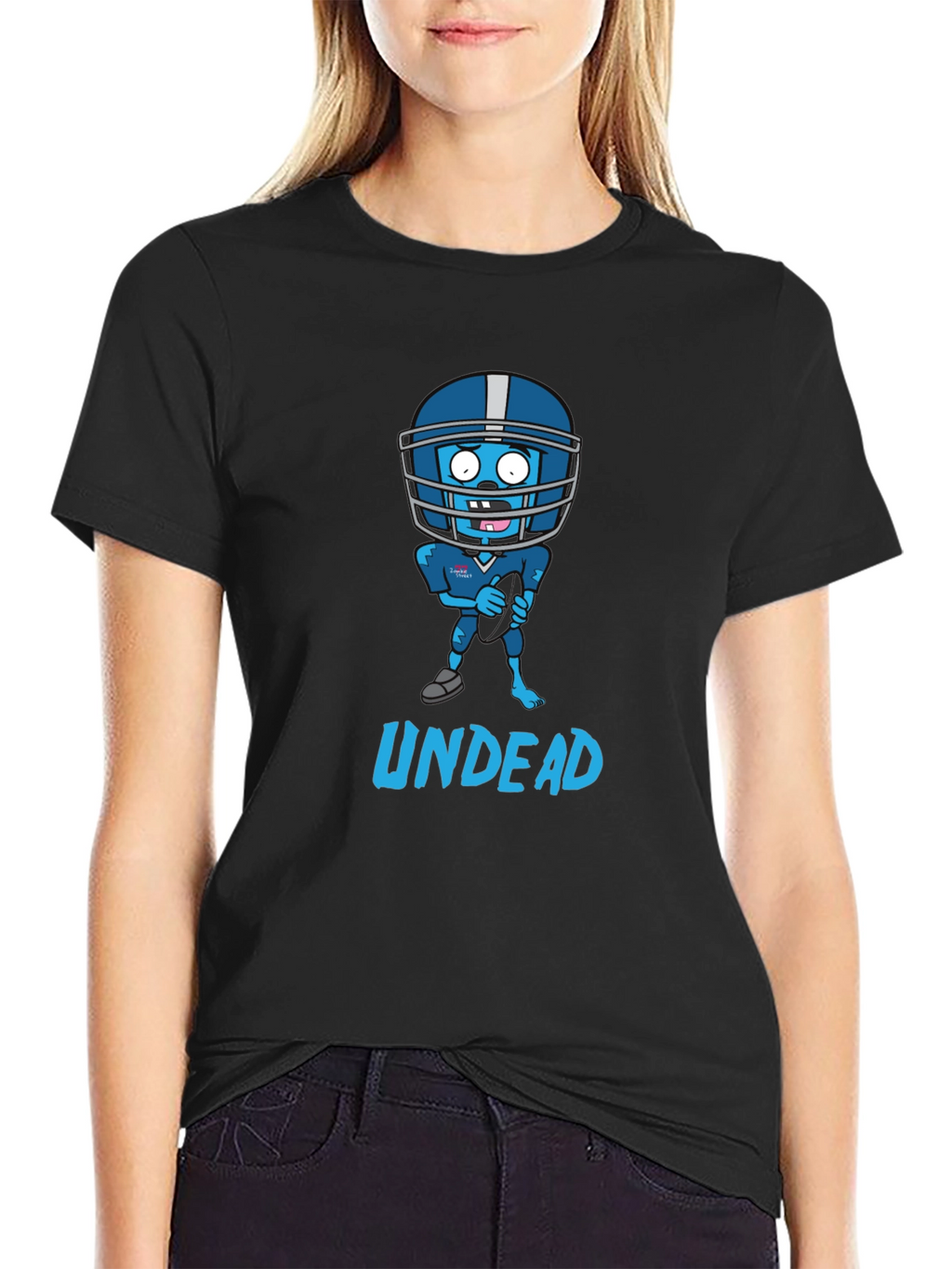 Zombie Football T-Shirt - Undead Athlete Design