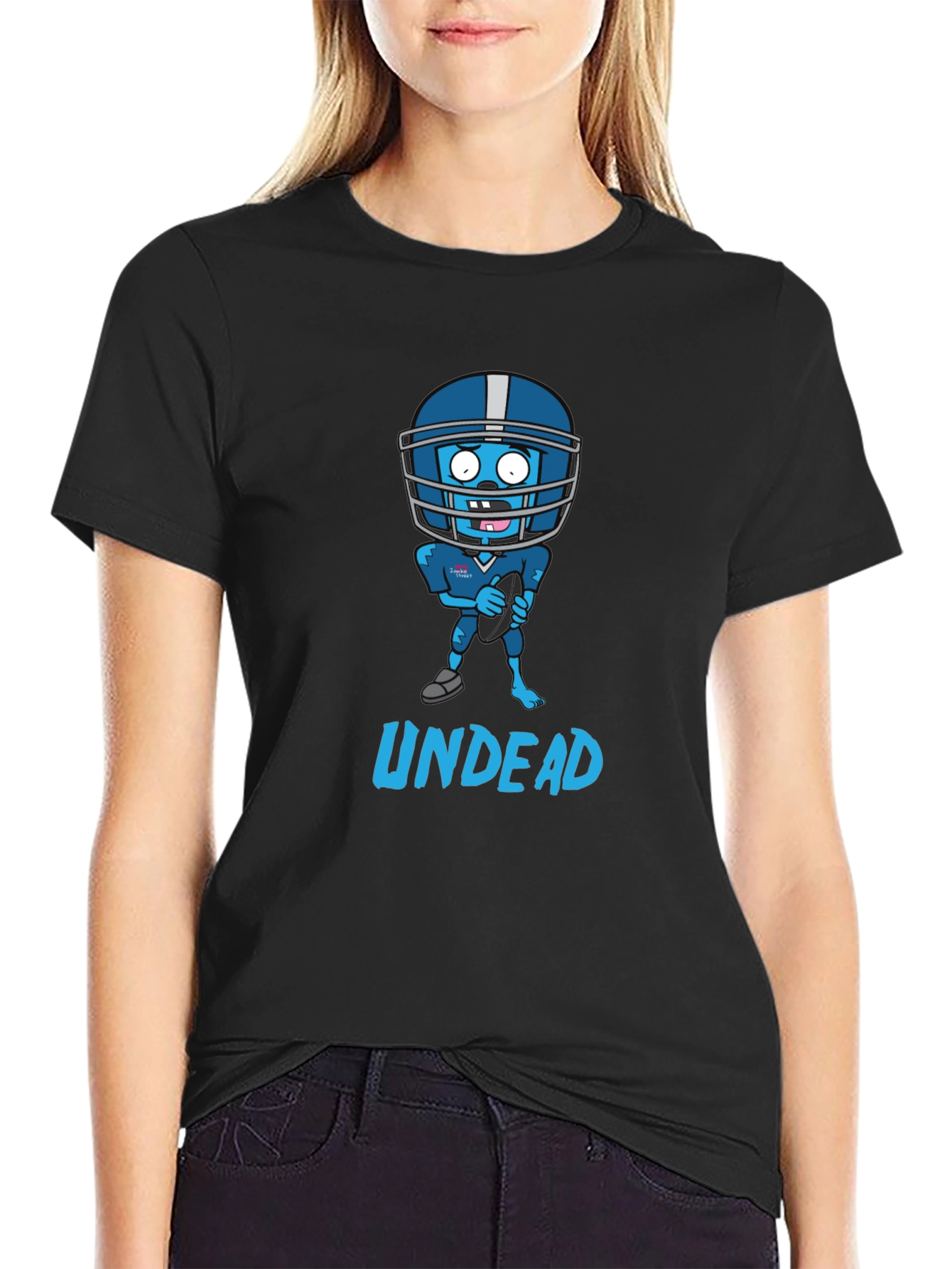 Zombie Football T-Shirt - Undead Athlete Design
