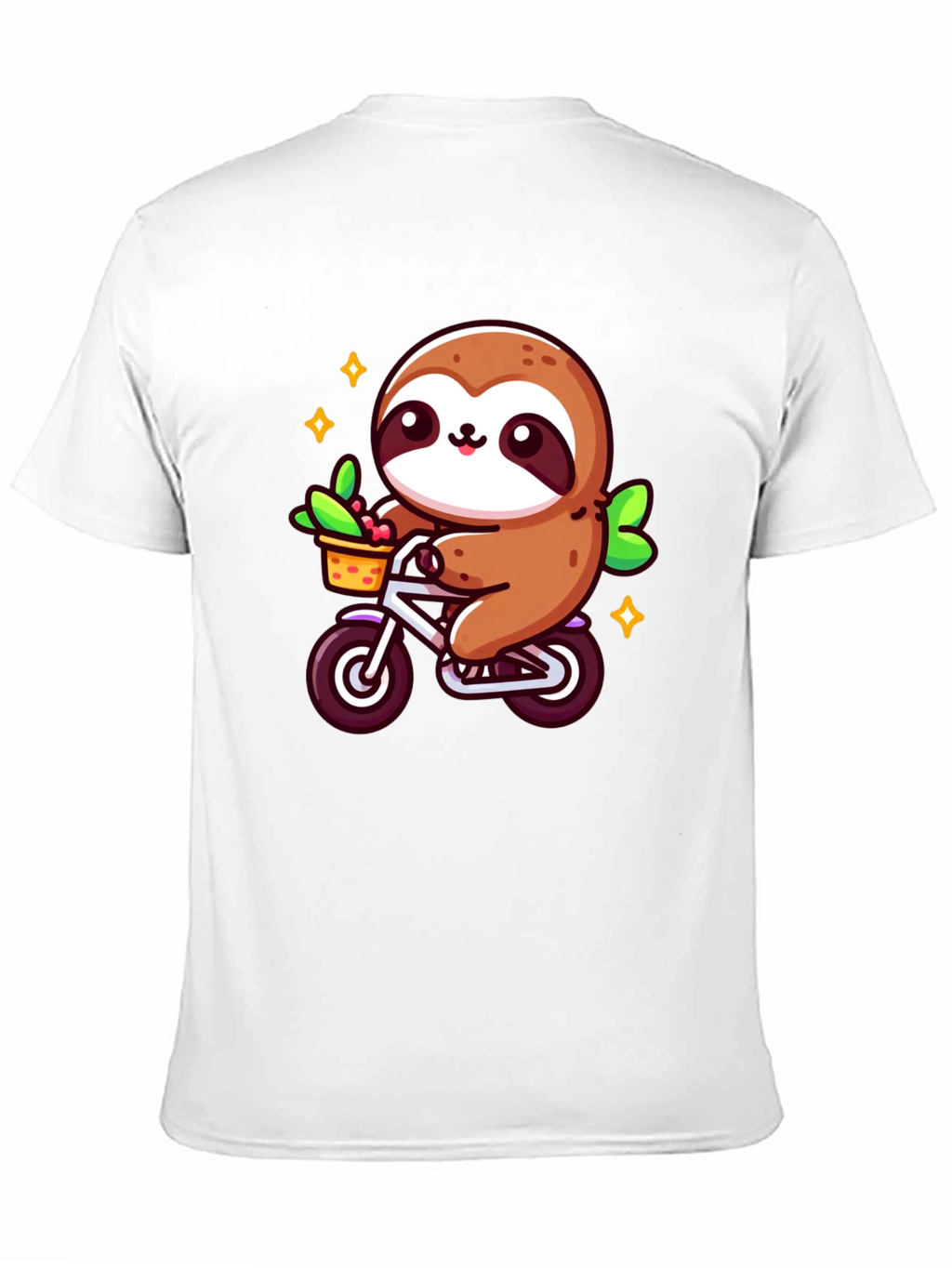 Sloth on Bicycle Graphic T-Shirt