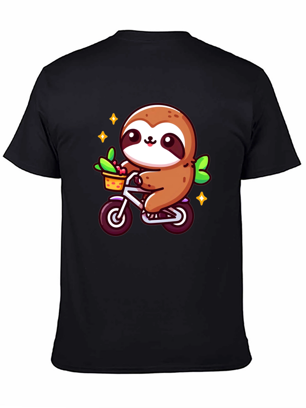 Sloth on Bicycle Graphic T-Shirt