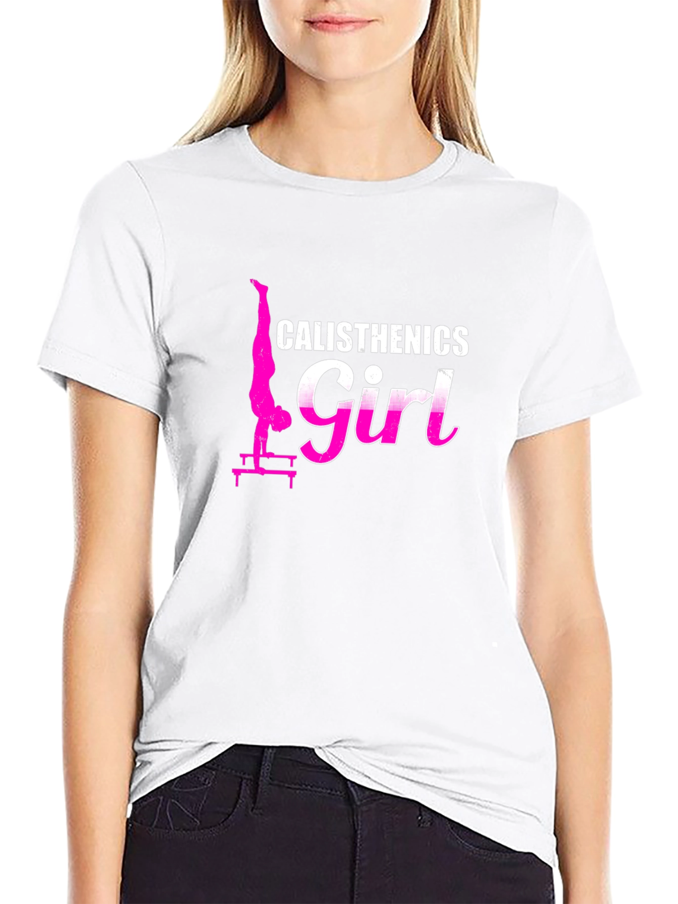 Calisthenics Girl Black T-Shirt