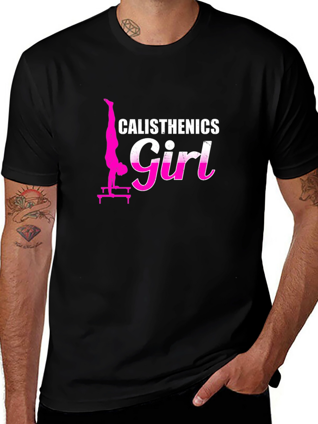 Calisthenics Girl Black T-Shirt