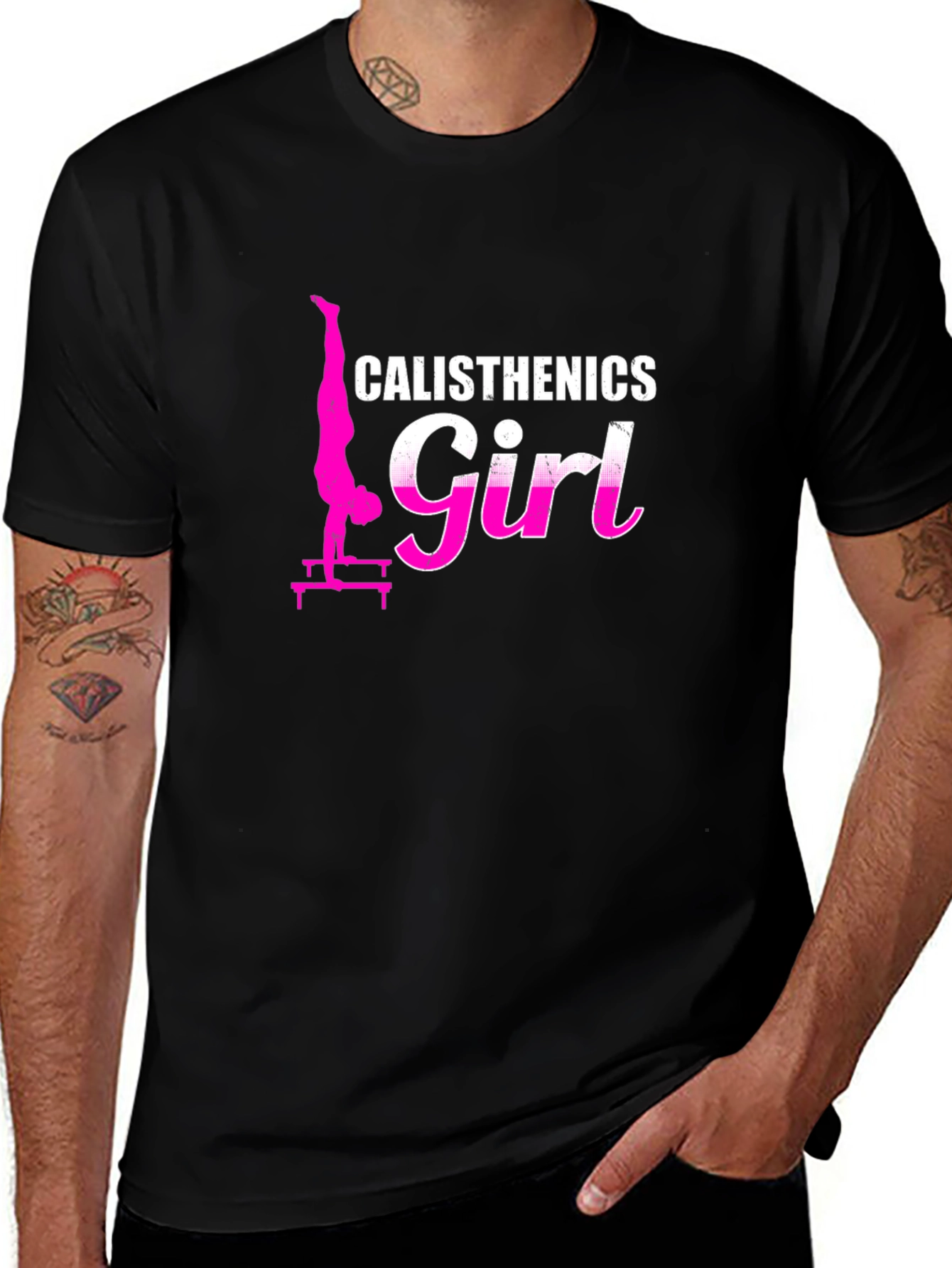 Calisthenics Girl Black T-Shirt