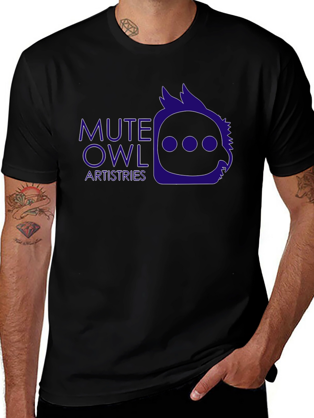 Mute Owl Artistries Graphic Tee - Black